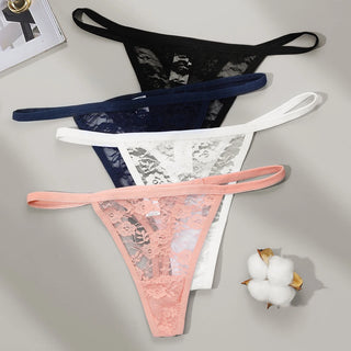 FNIO 3Pcs Lace G-String Set