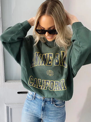 Designer Washed Vintage Fashion Pullovers Loose Sweatshirt - BelleLux