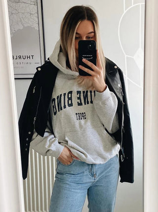 Vintage Loose Female Fashion Pullovers Hoodies Tops - BelleLux