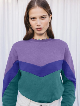 Multicolored Striped Sweatshirt - BelleLux